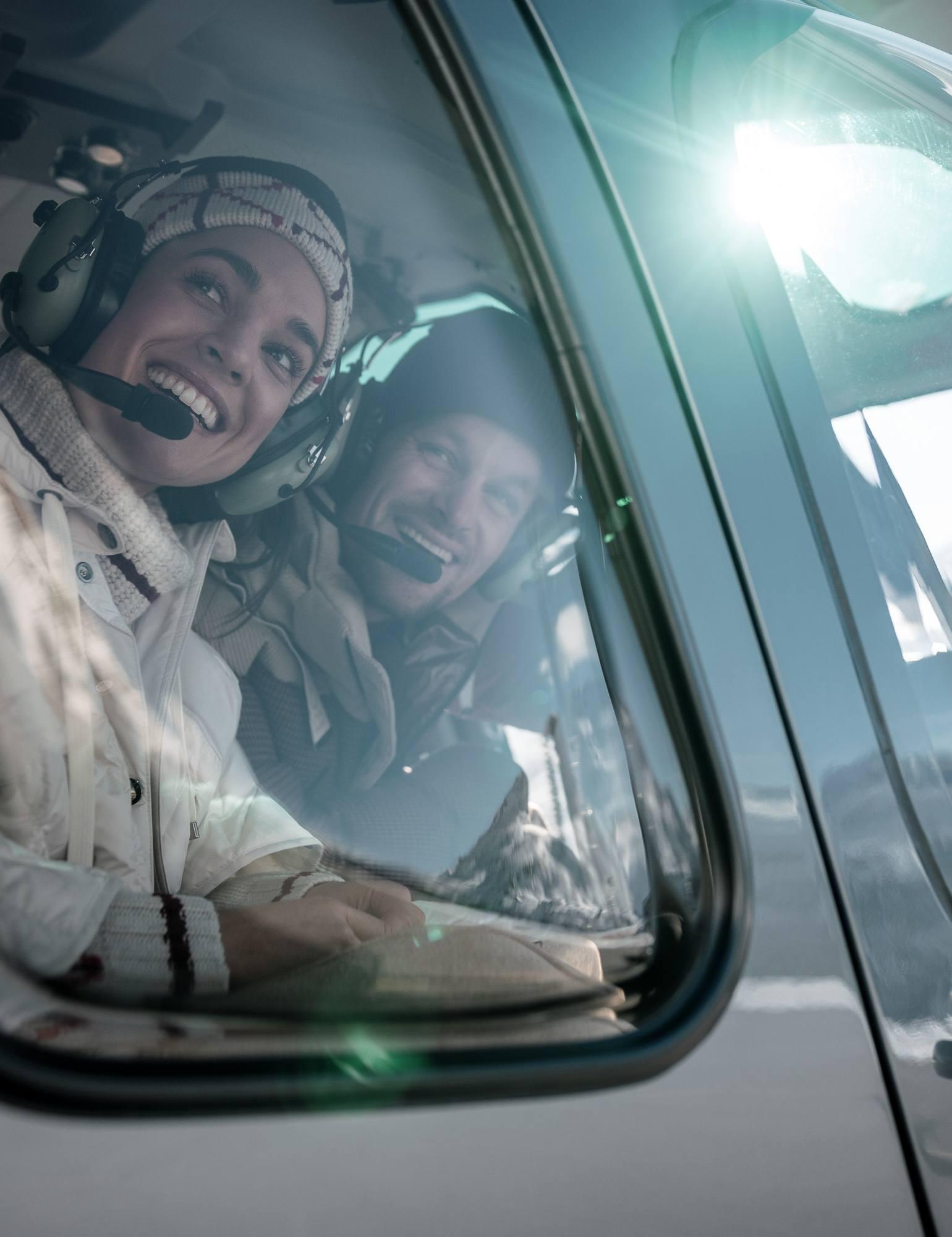 Helicopter flight over the Ötztal mountains