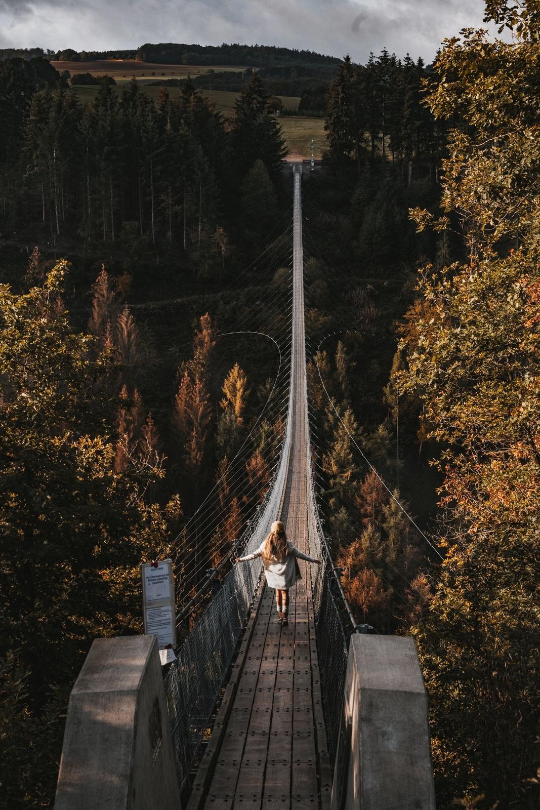 Nichts für Angsthasen: Die Hängeseilbrücke Geierlay
