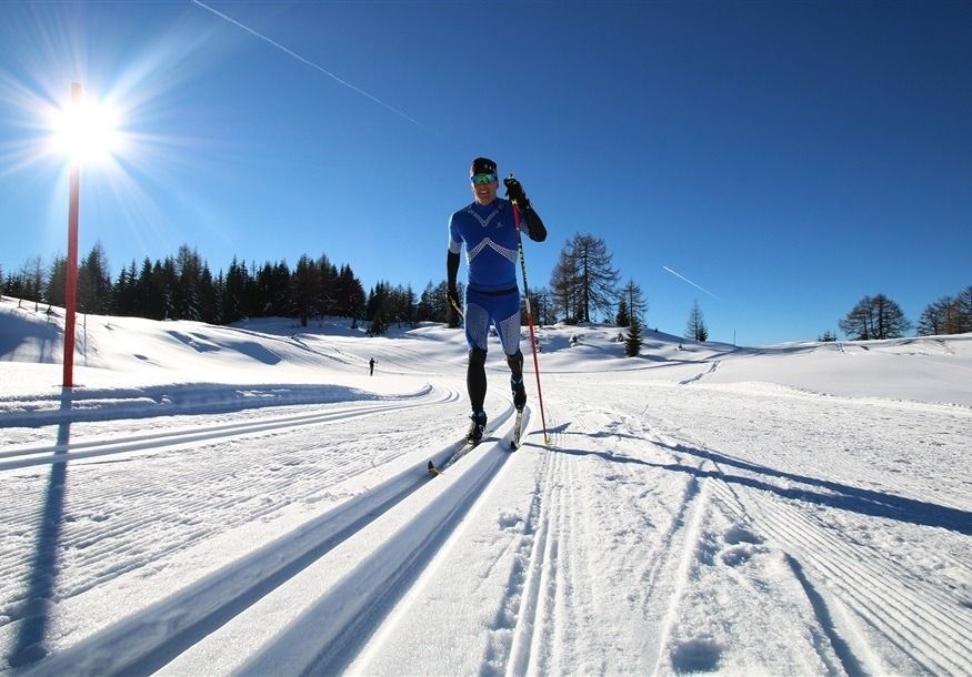 High altitude cross country ski trail Obergaßalm
