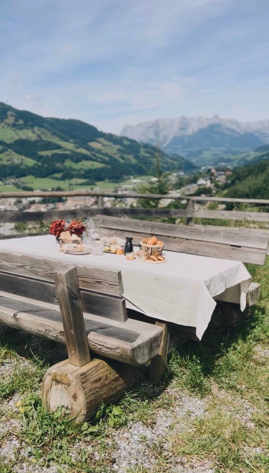 Privat Picknick in den Bergen 