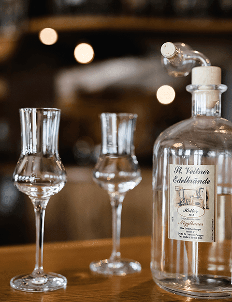 Schnapps tasting at the Oberegg distillery in Werfenweng 
