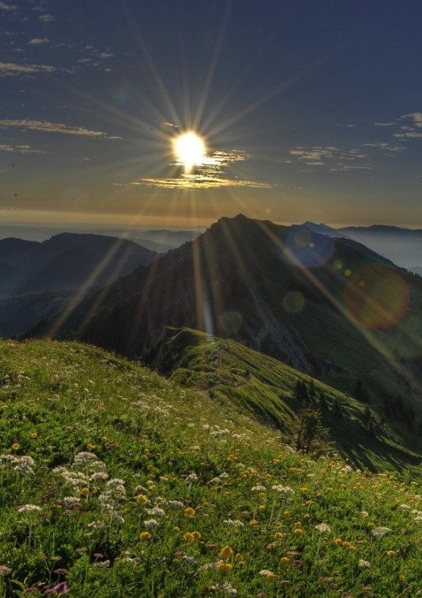 Sunset ride on the Hochgratbahn