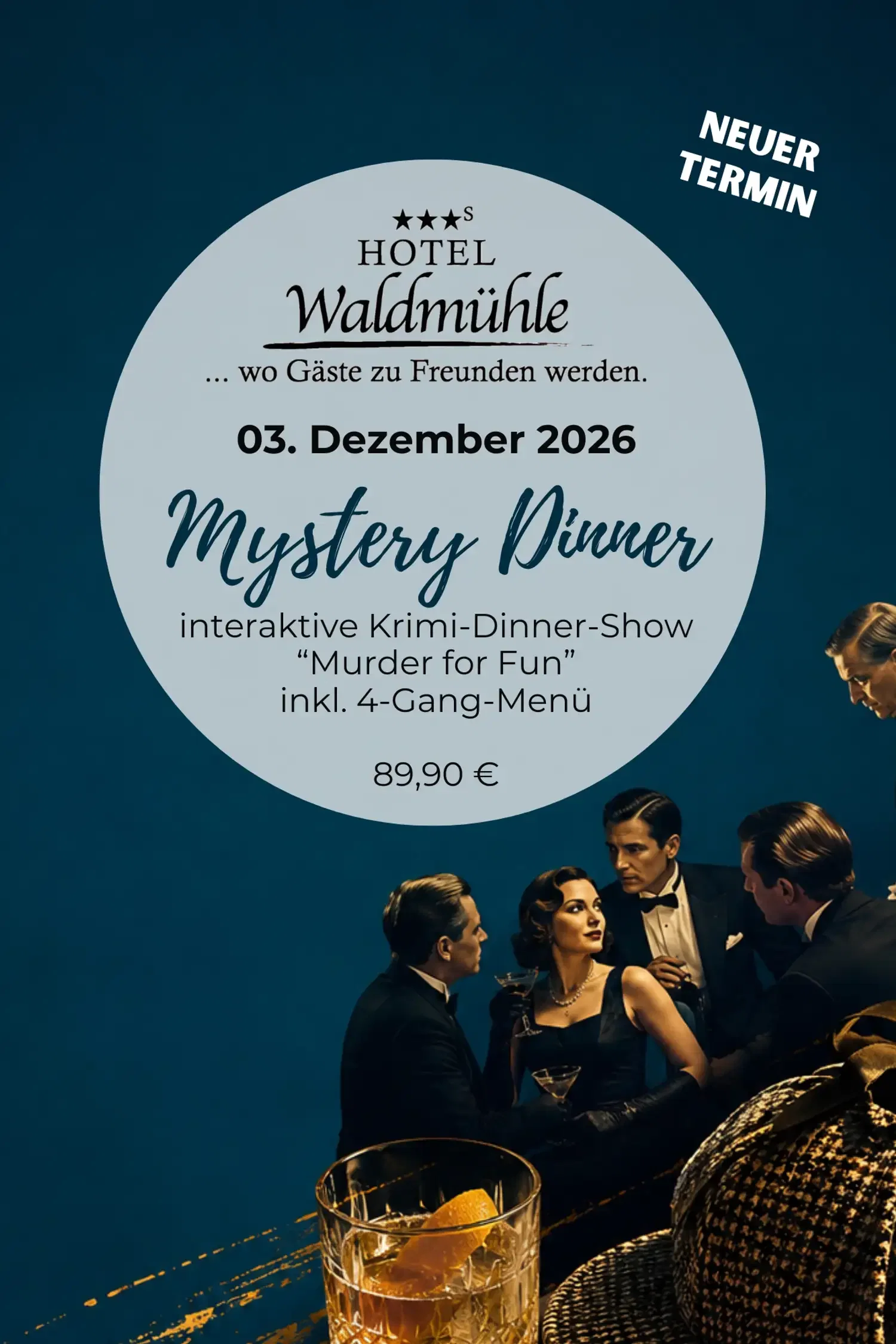 3. Dezember 2026 "wie im Krimi"... Murder Mystery Dinner 