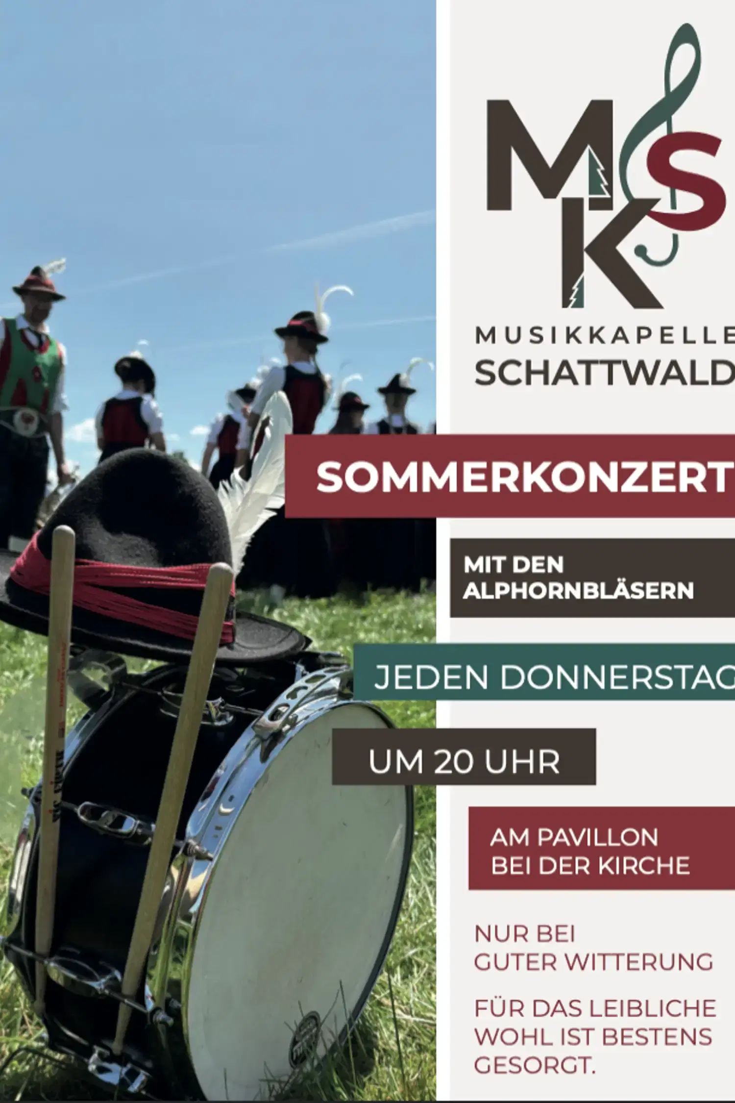 Platzkonzert mit Alphornbläsern