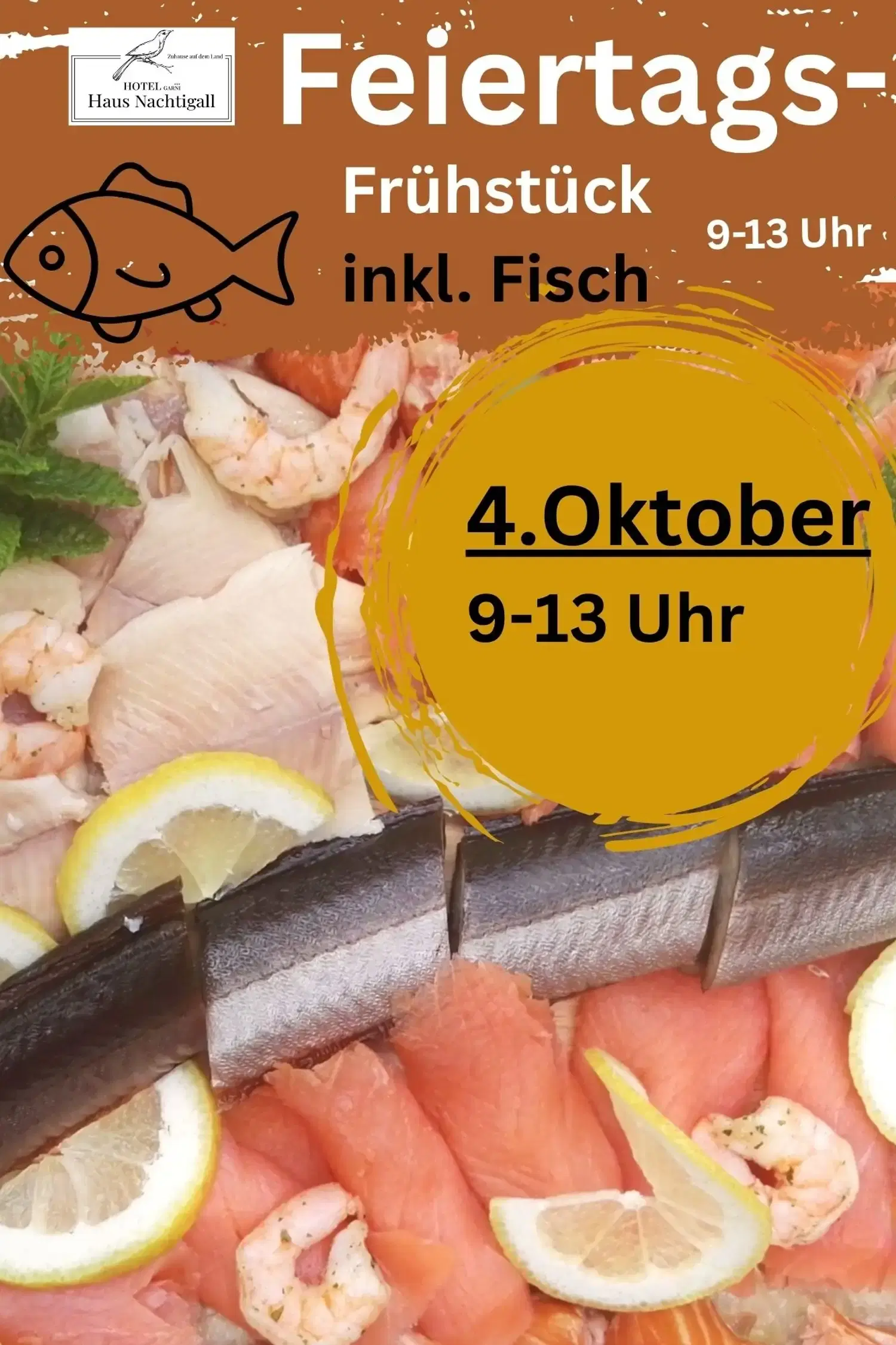 Holiday Breakfast Including Fish on the Lower Rhine—Harvest Festival