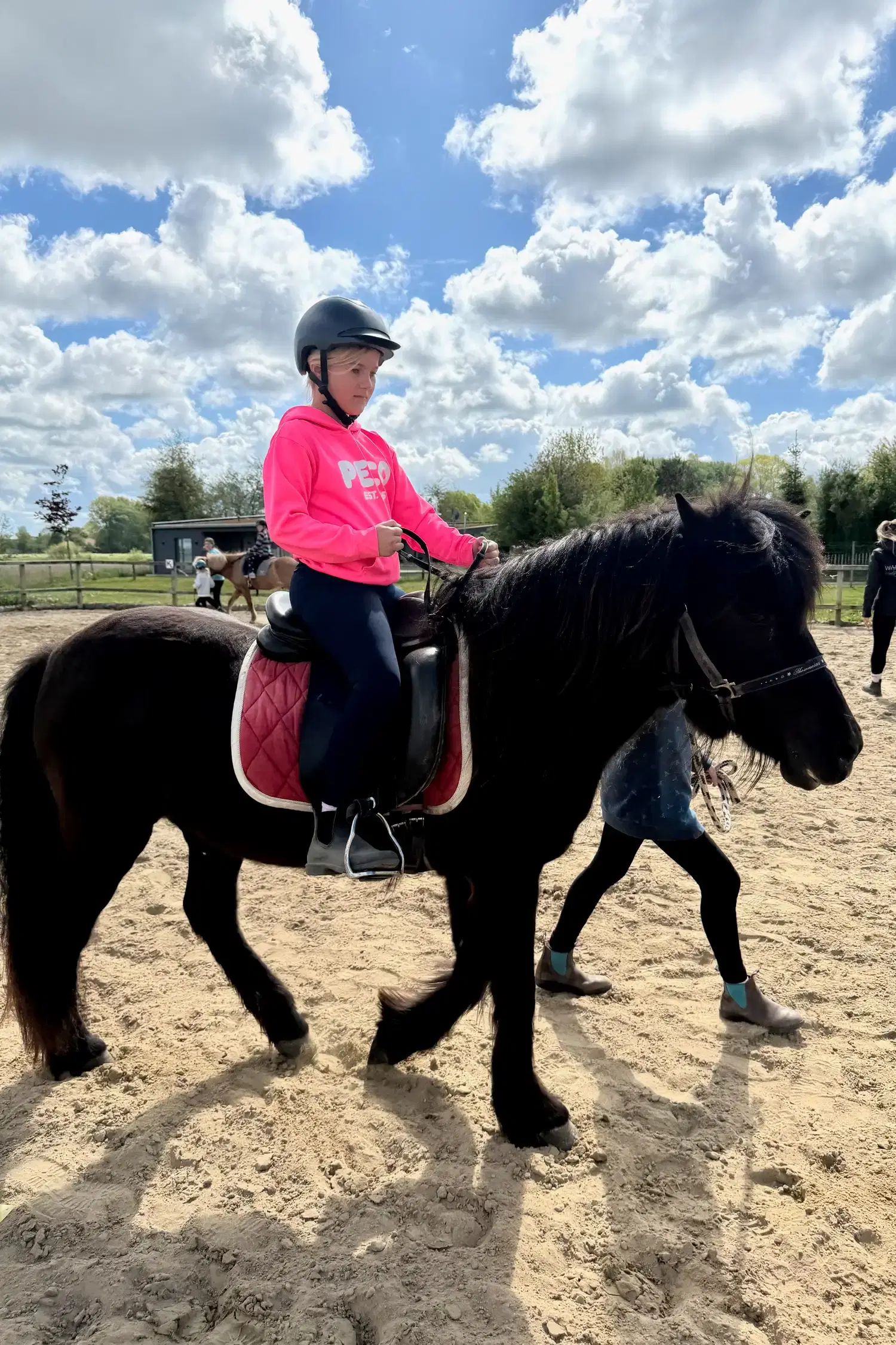 individueller Reitunterricht auf dem Reitplatz