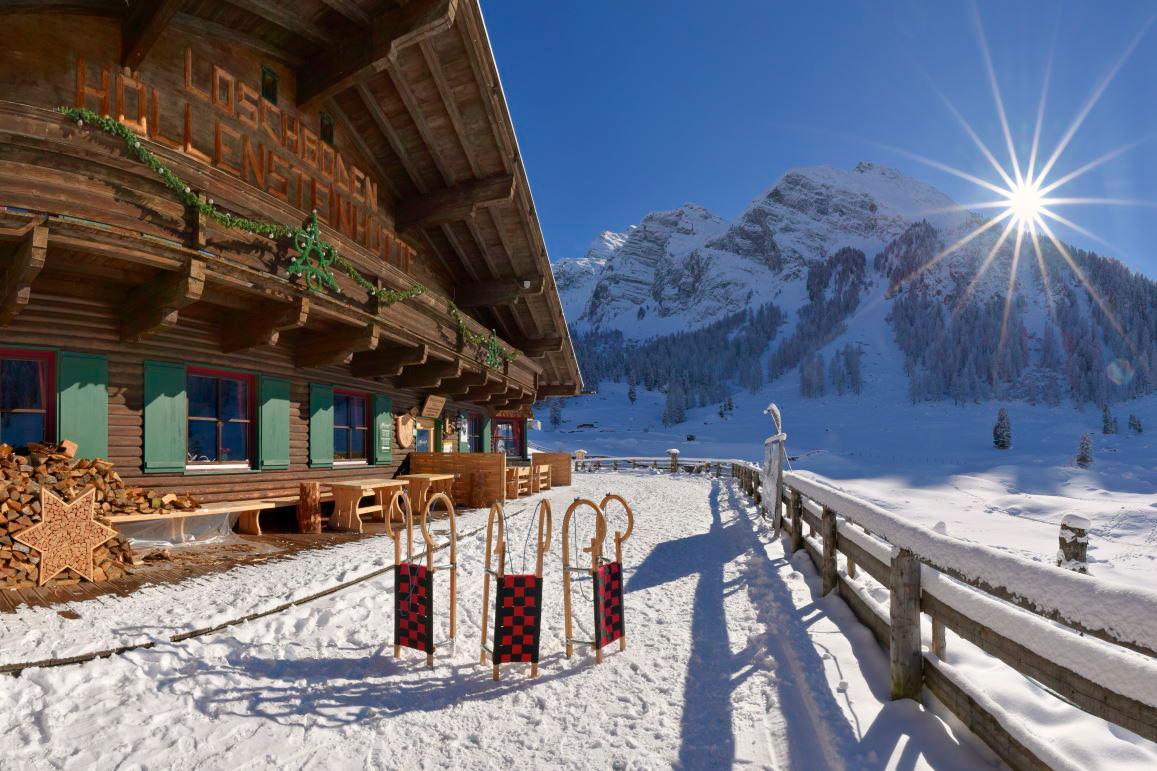 Rodeln Höllensteinhütte Tux