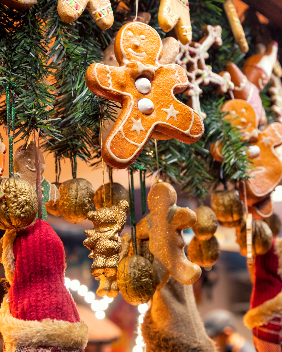Christmas market with lights in Markdorf