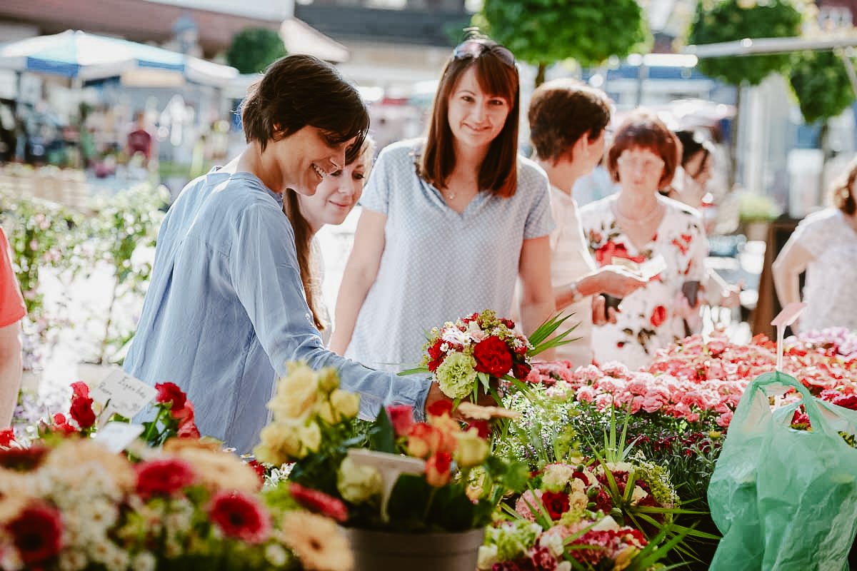 Weekly market in Oberstaufen