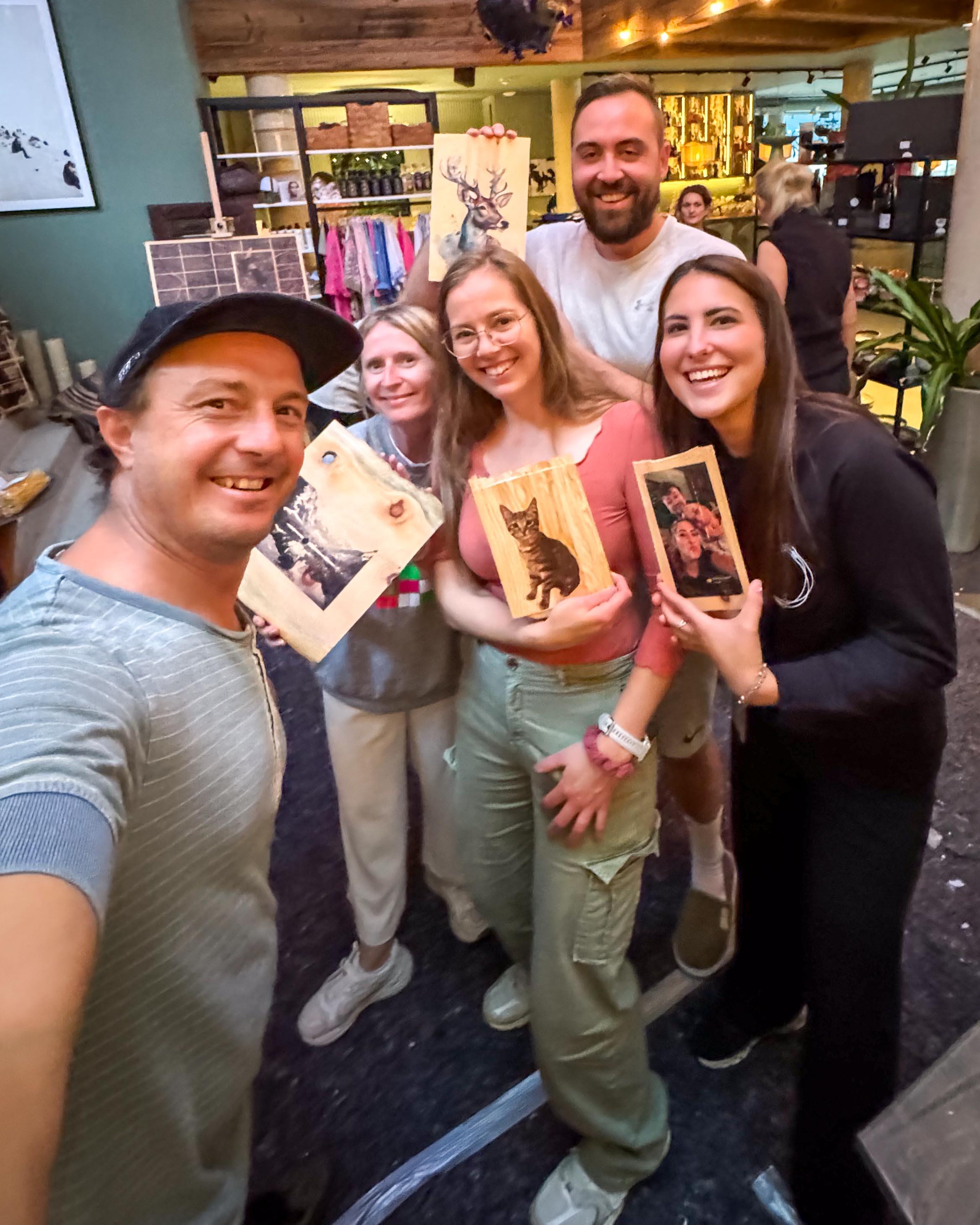 Woodprint Workshop mit Nili