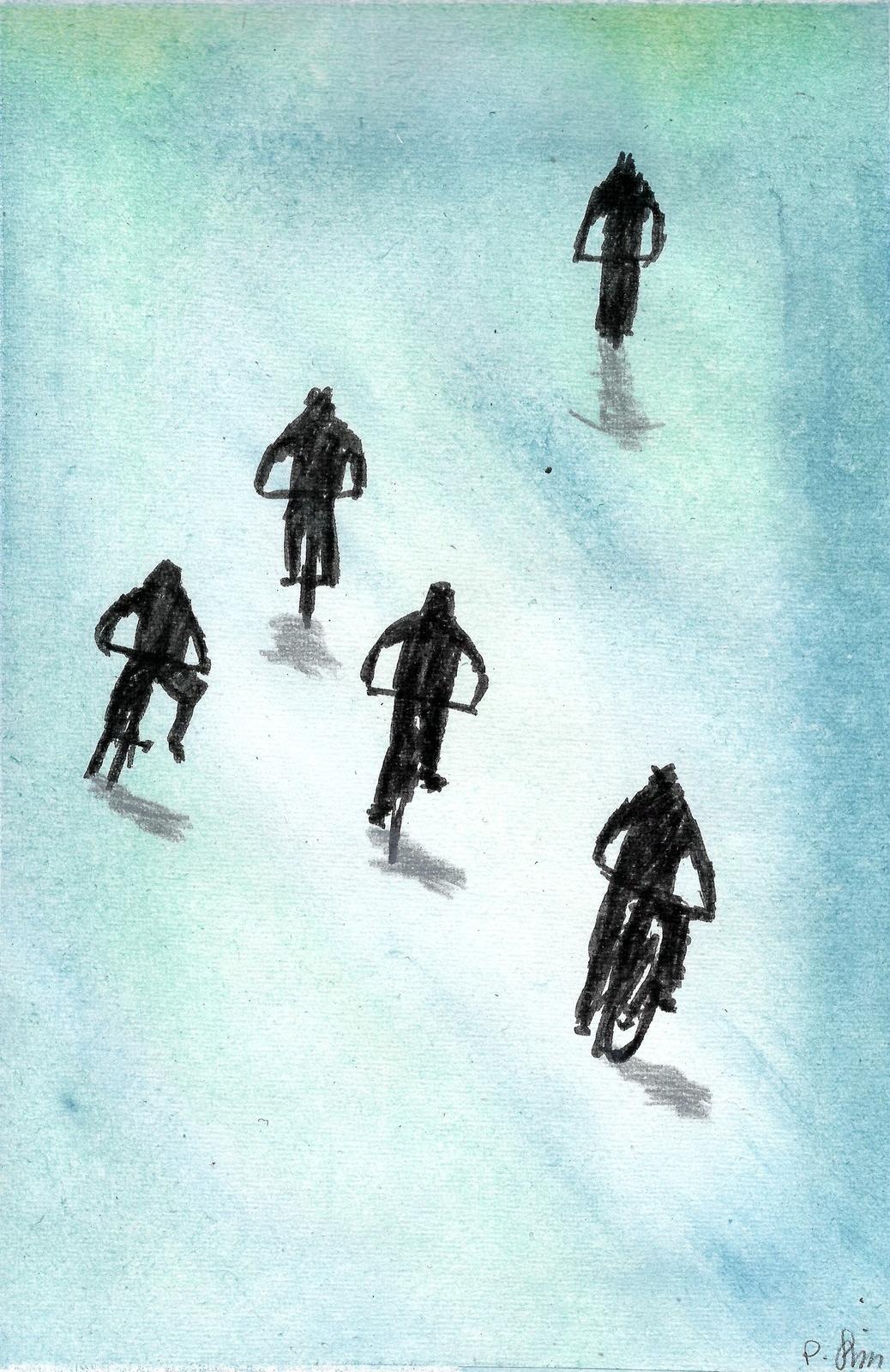 Cyclists in the Salzkammergut