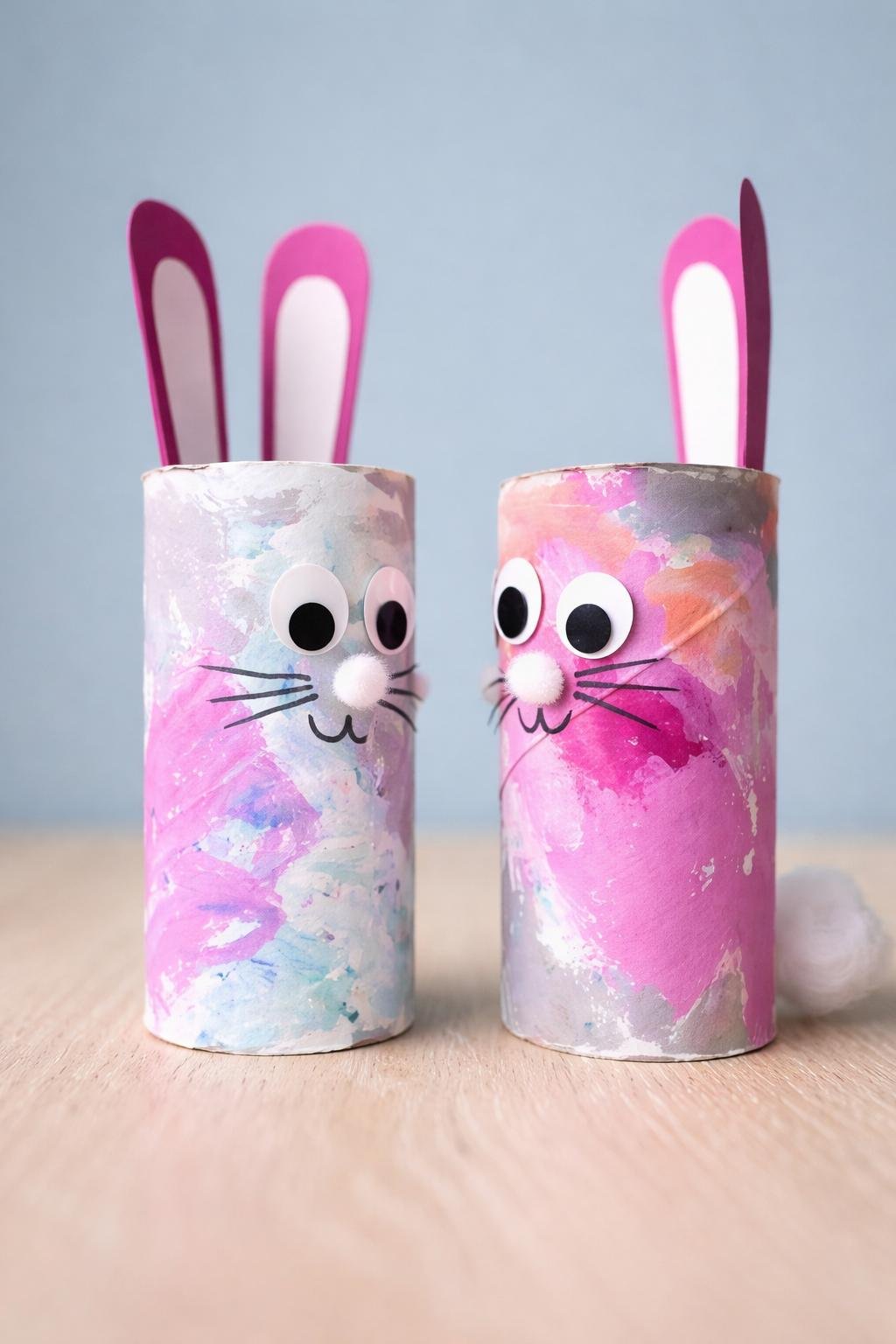 Bunte Hasen basteln im Kidsclub