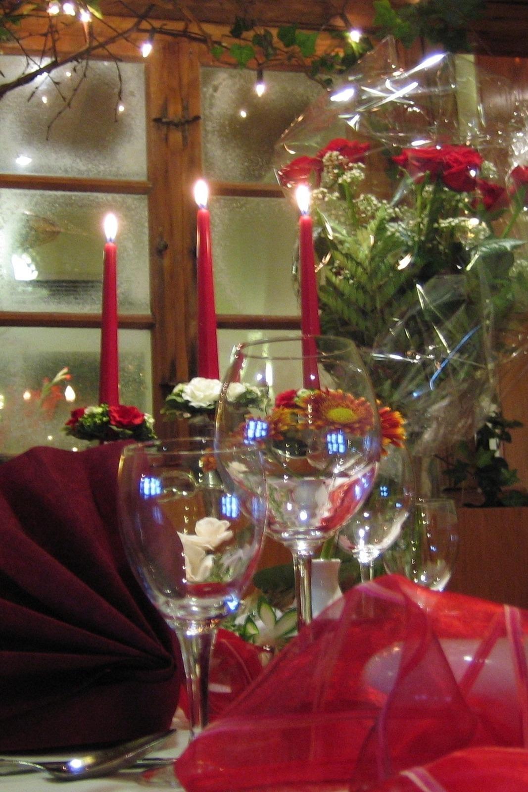 Romantic candlelight dinner - time for two