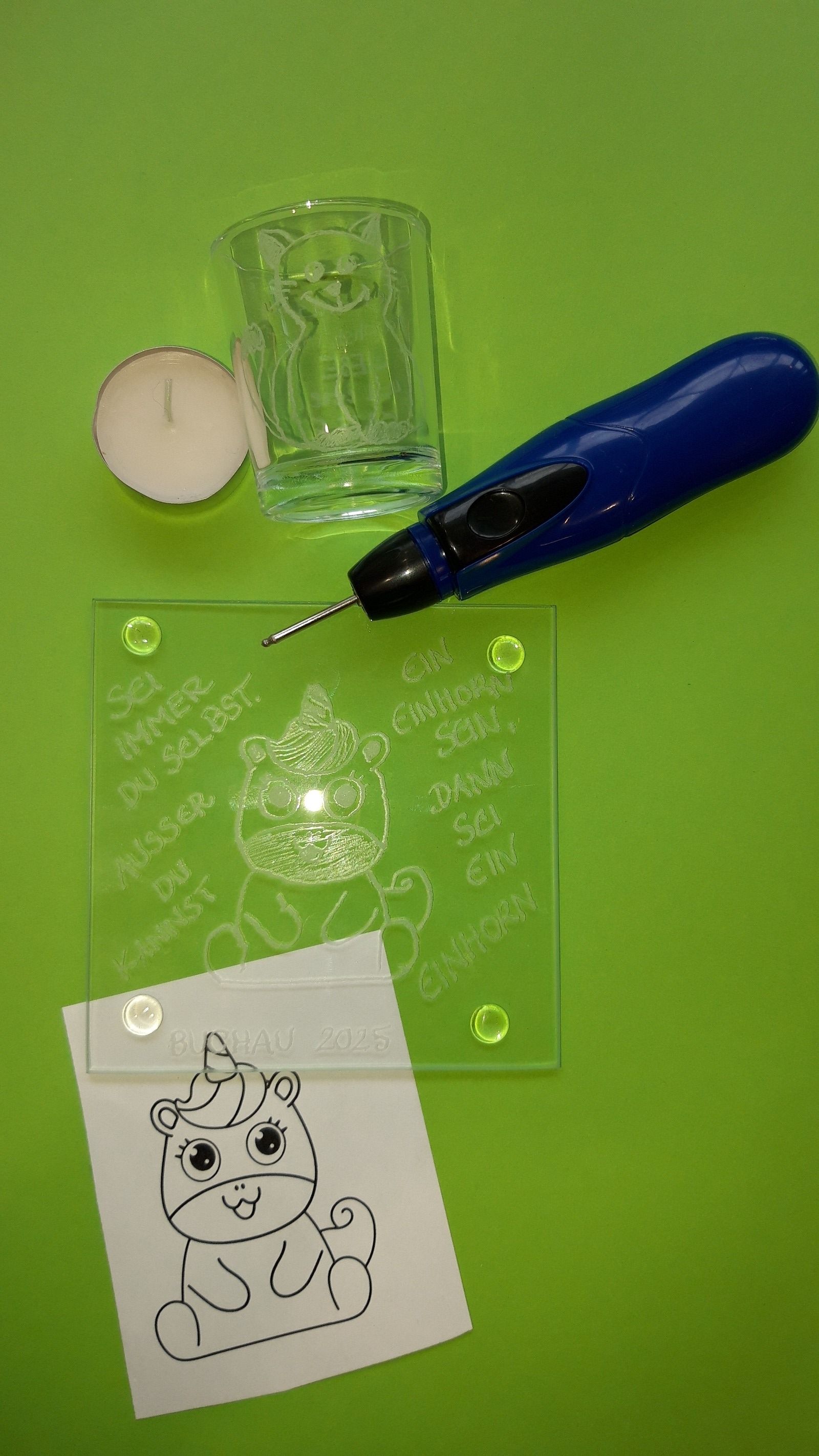 Glas gravieren