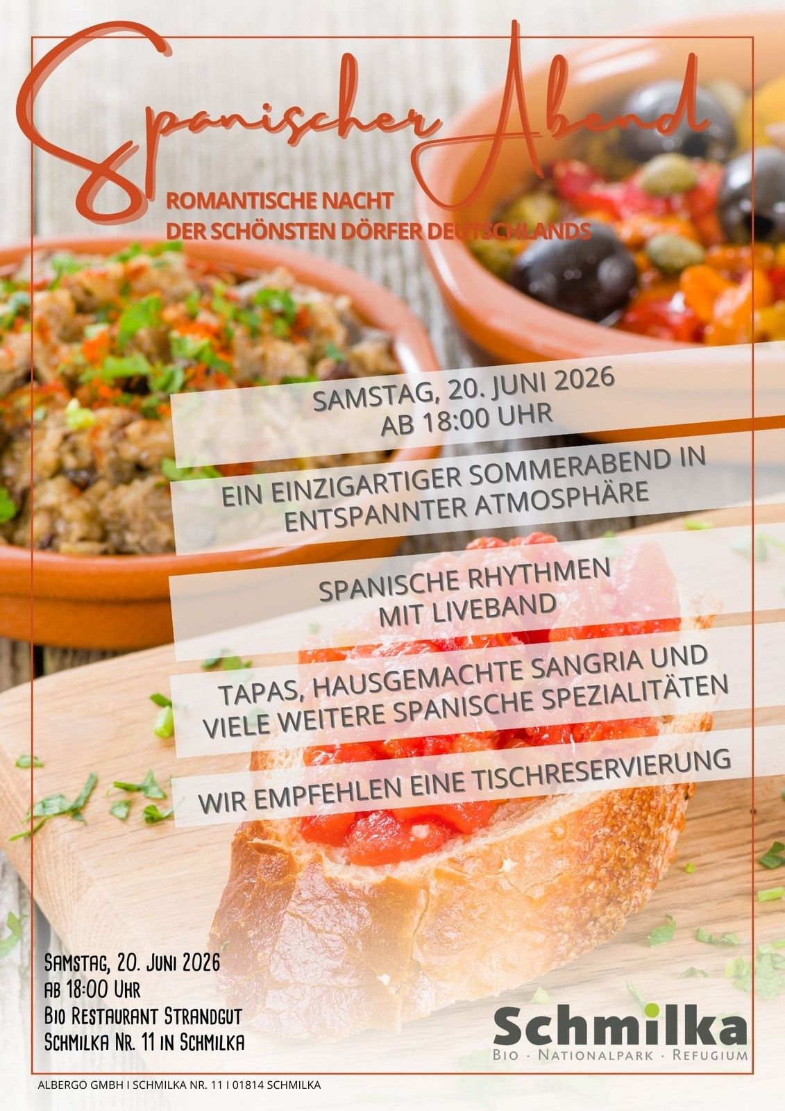 Spanish evening at the StrandGut organic restaurant