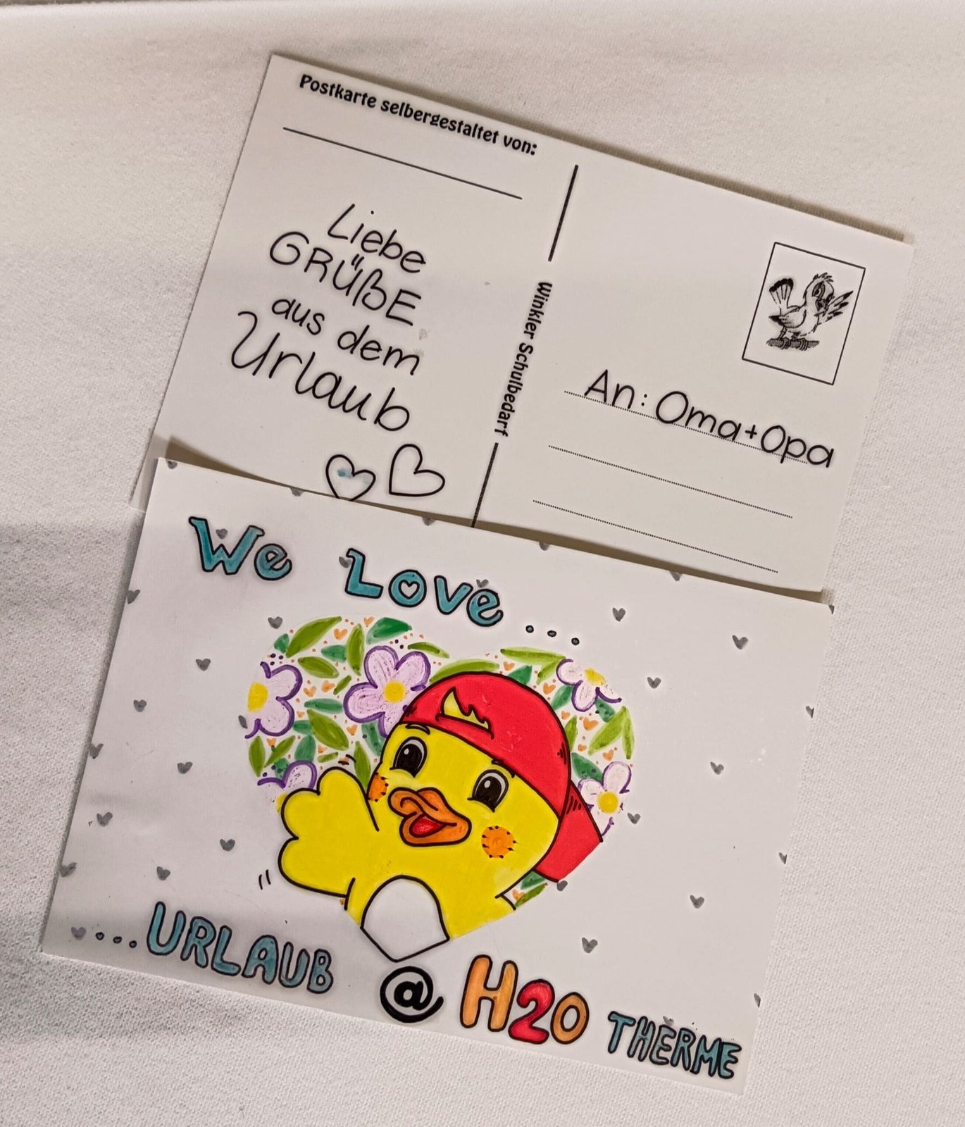 Postkarte bemalen