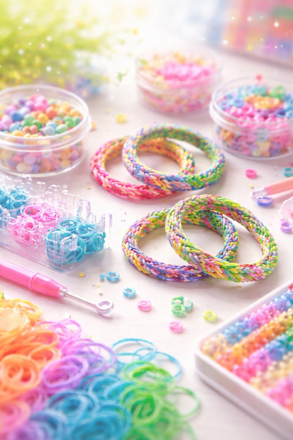 Creative time - we make loom bracelets together