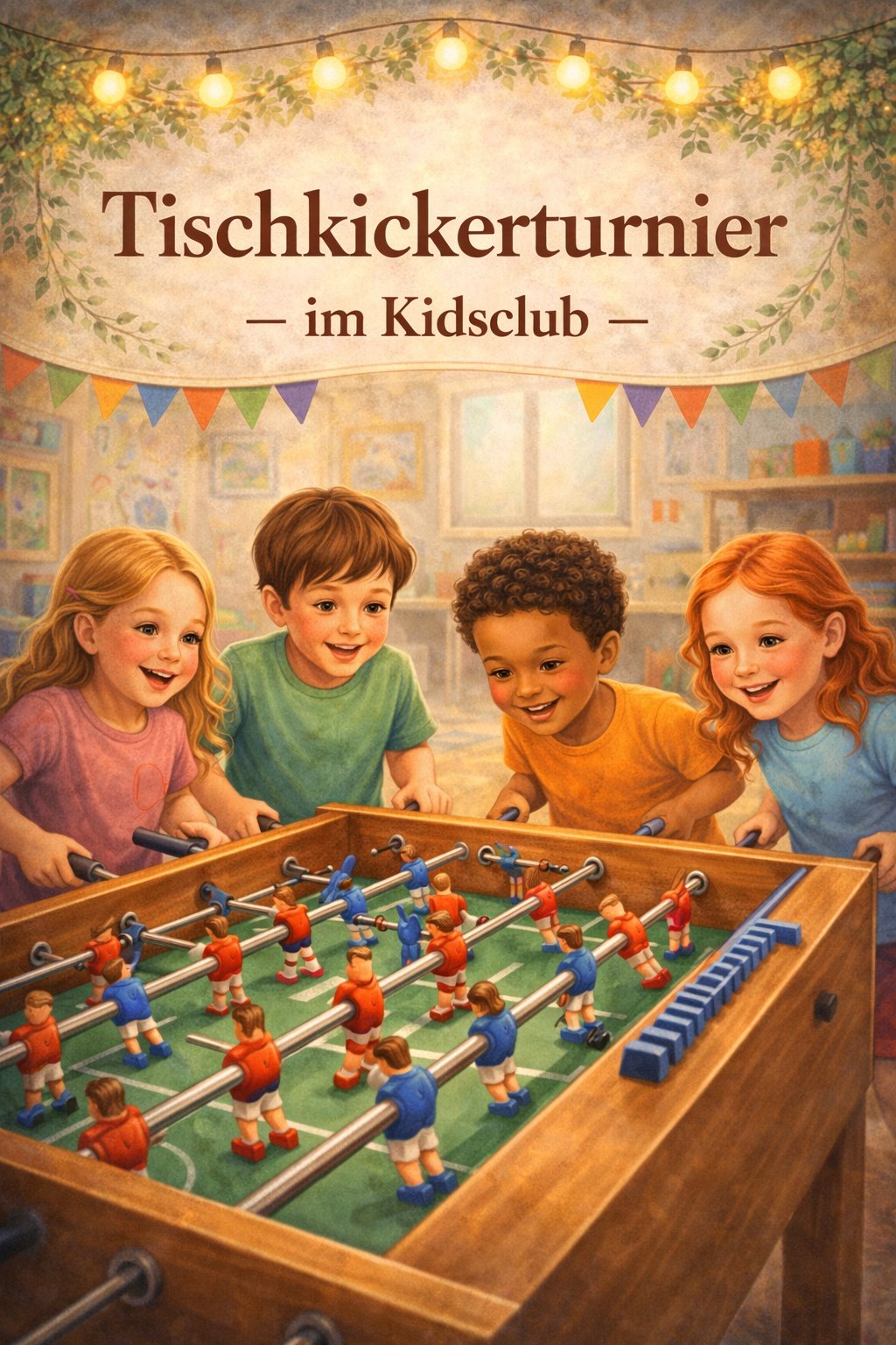 Table soccer tournament in Kidsclub