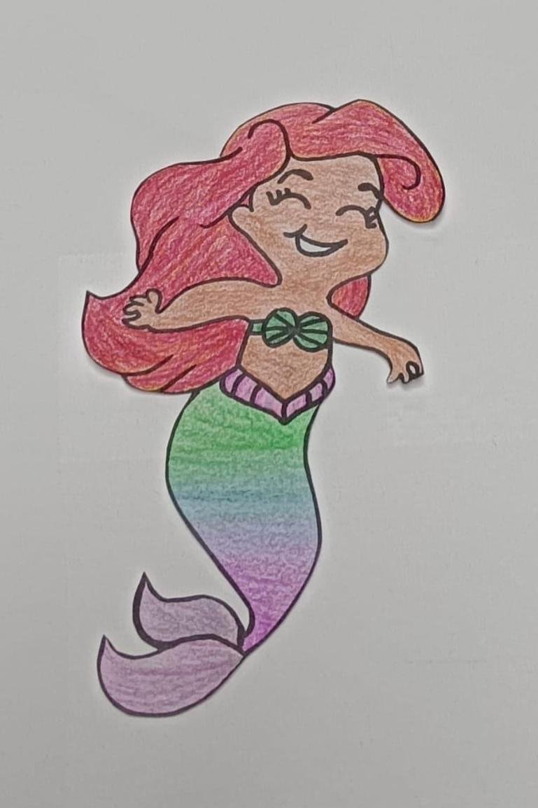 Mermaid stick figure
