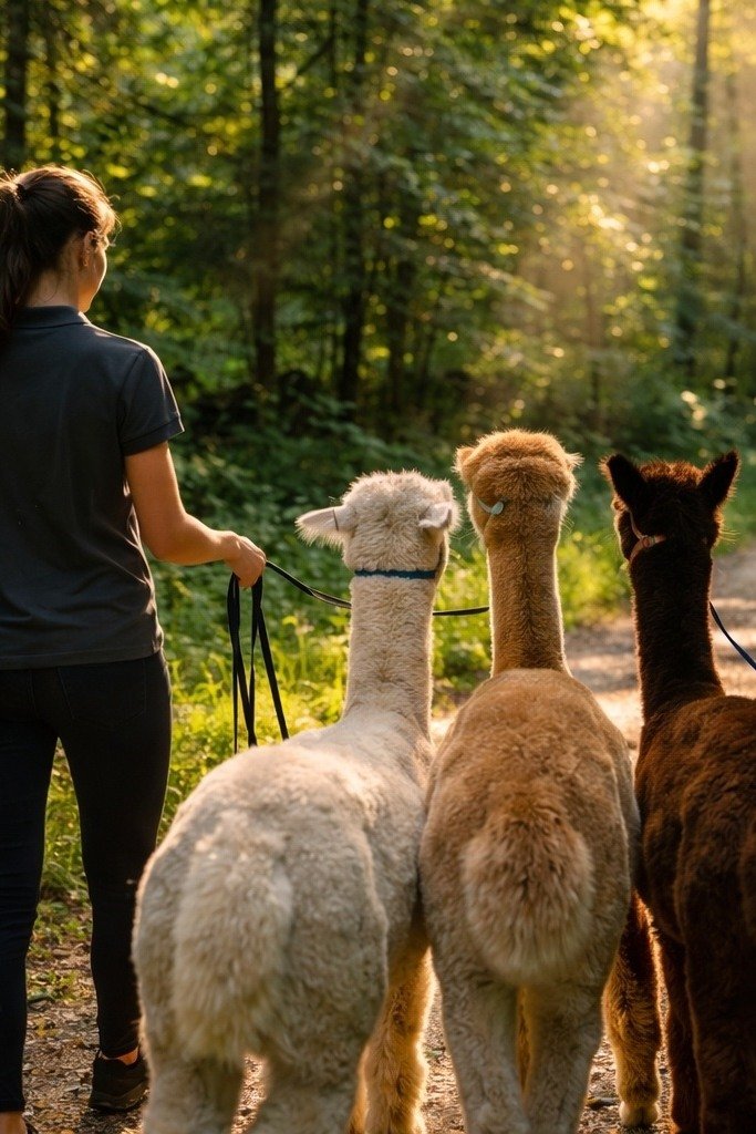 Private Alpaka-Tour mit 3 Alpakas