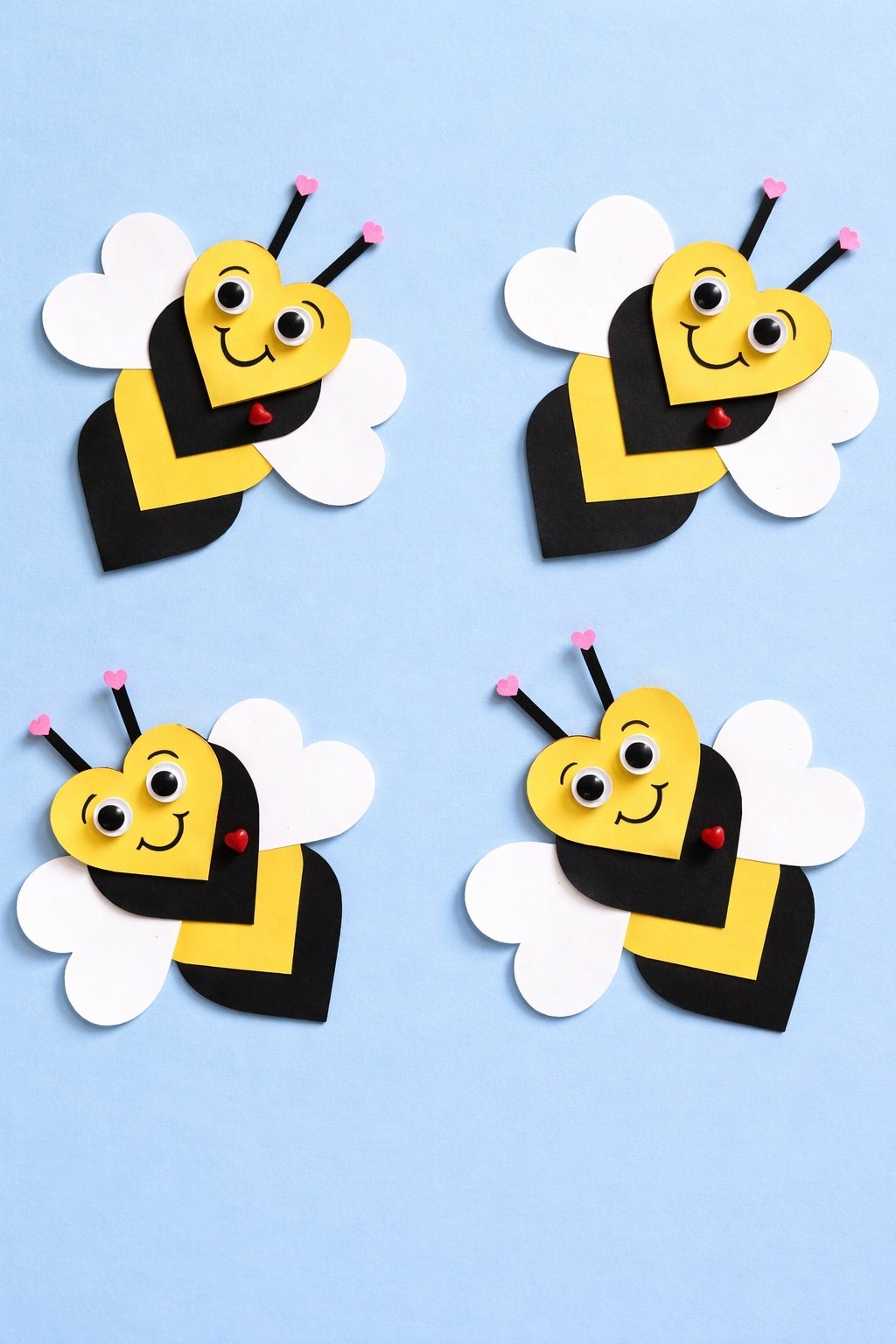Making heart bees