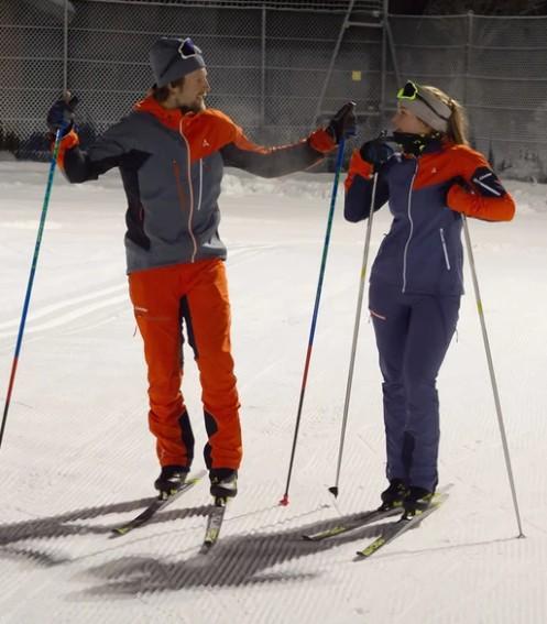 Night cross-country skiing in Pettneu