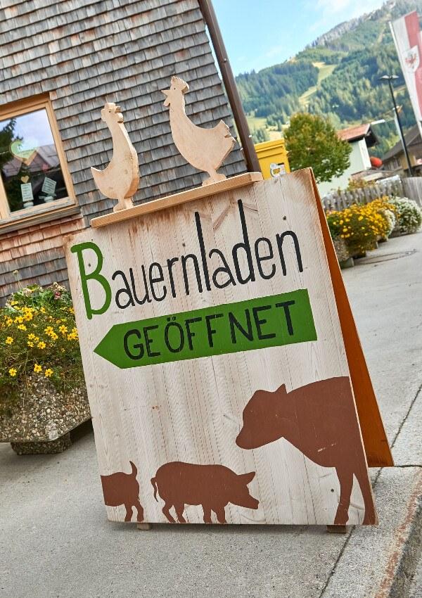 Einkaufsmöglichkeiten im Tannheimer Tal.
